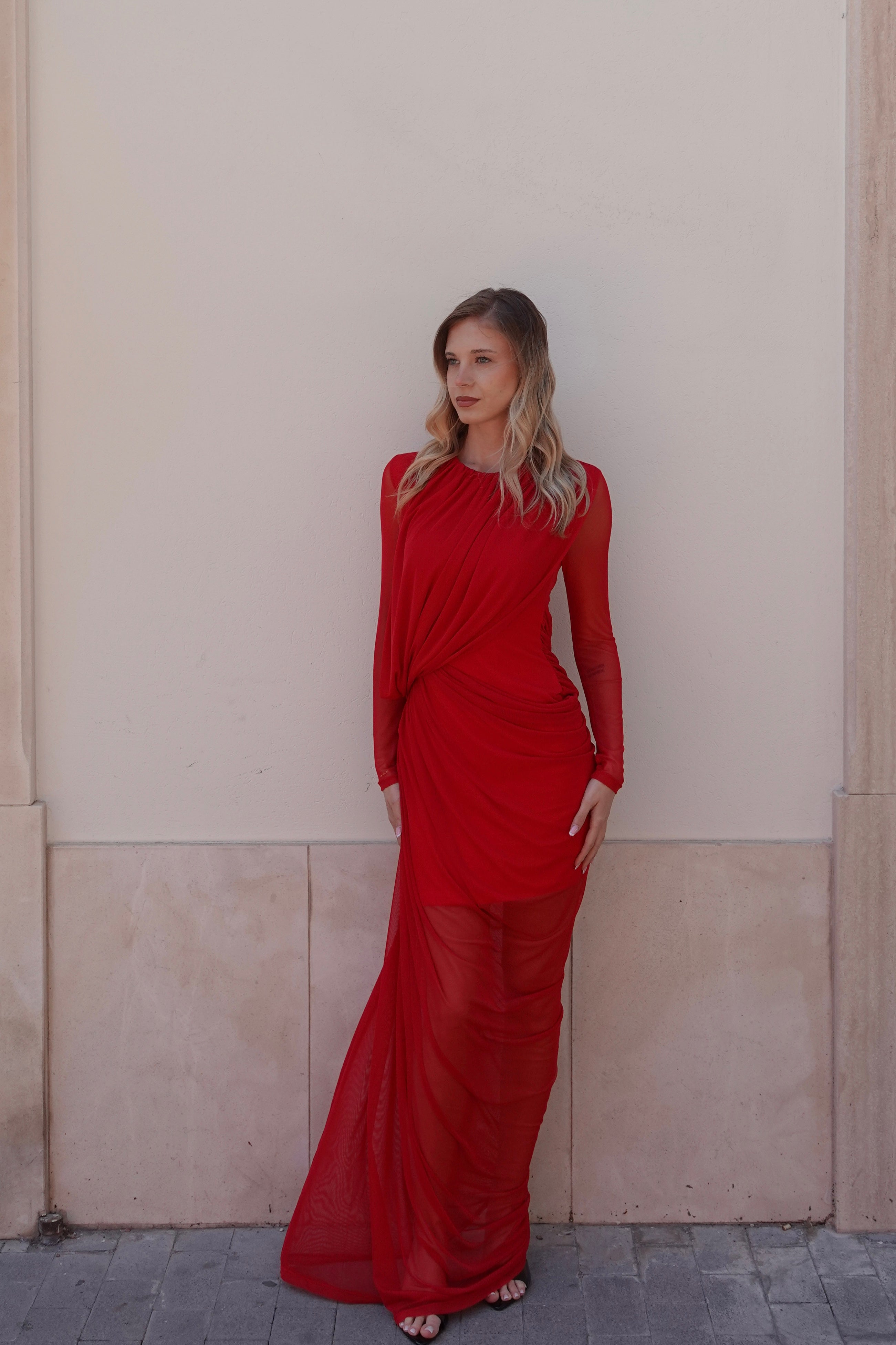 Red Flow Dress