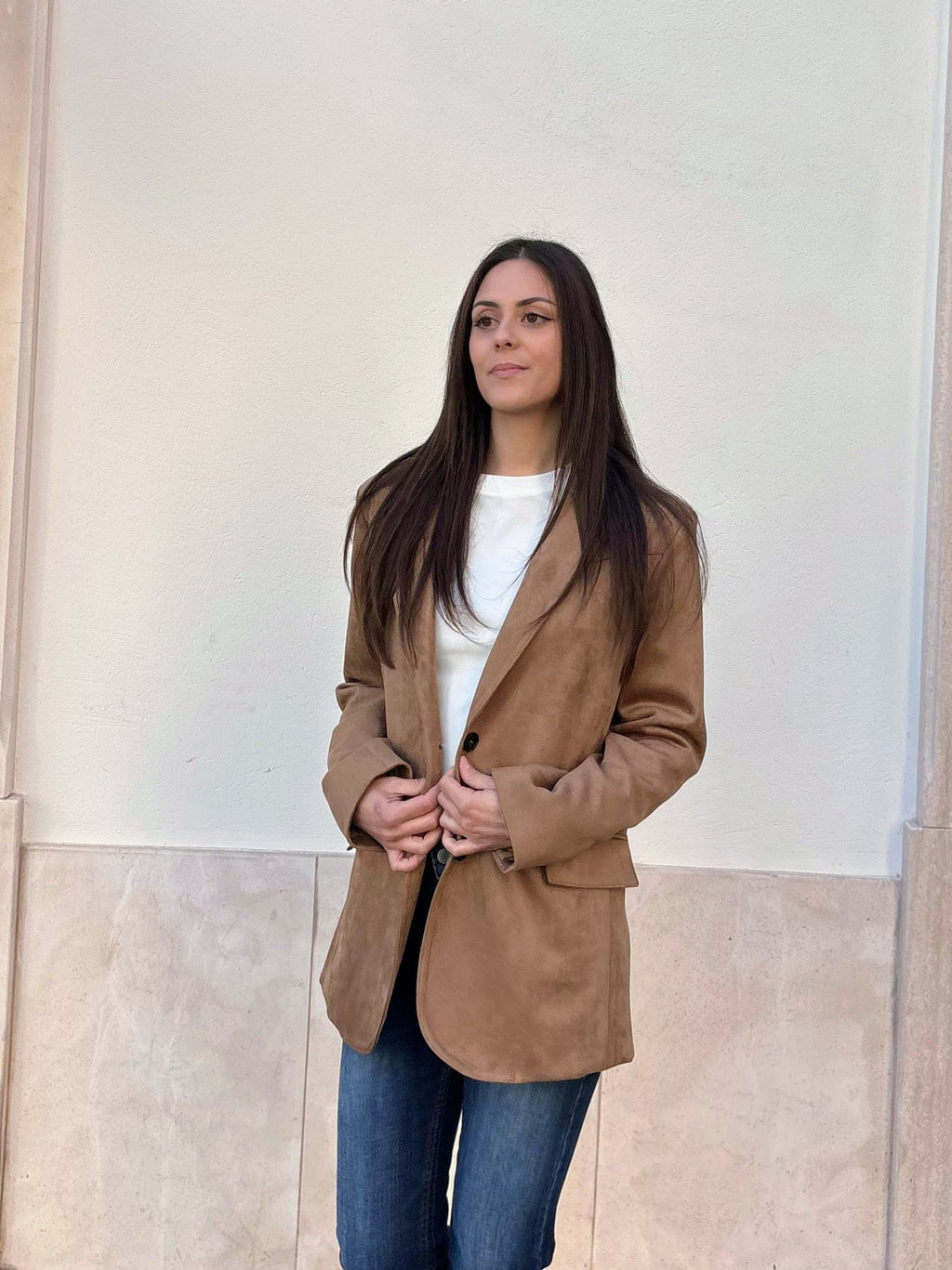 BLAZER CAMEL SUEDE