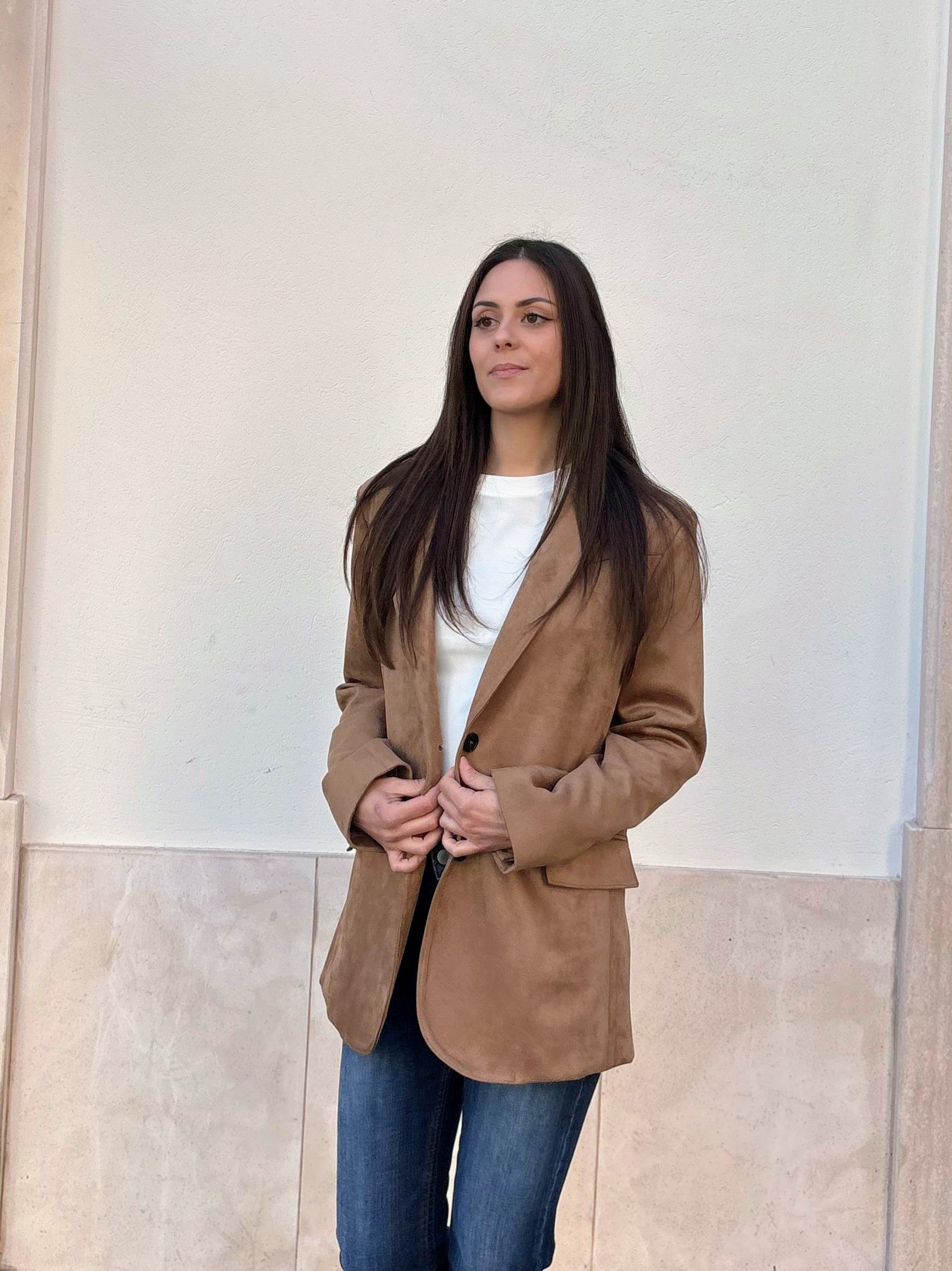 BLAZER CAMEL SUEDE