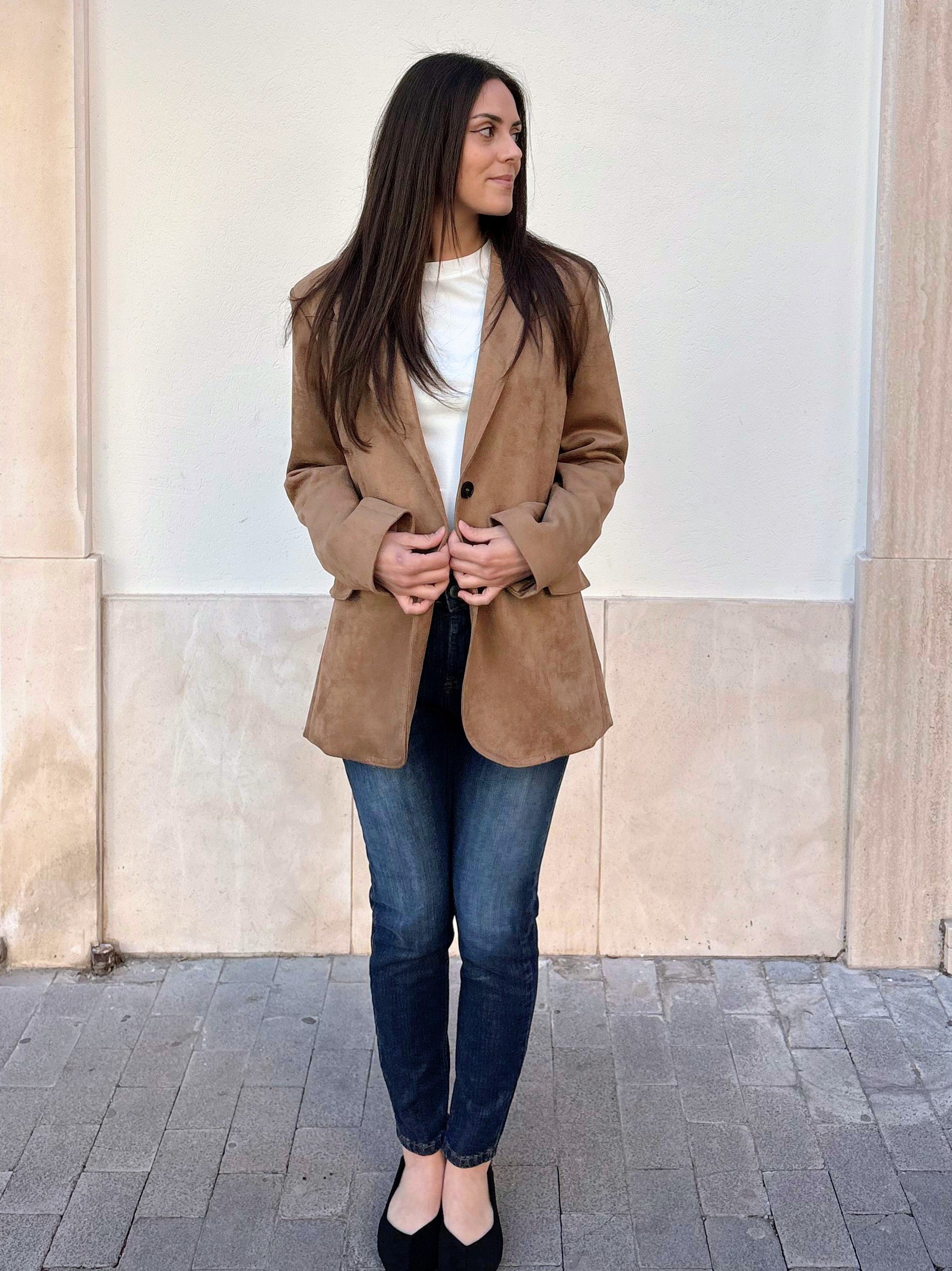 BLAZER CAMEL SUEDE