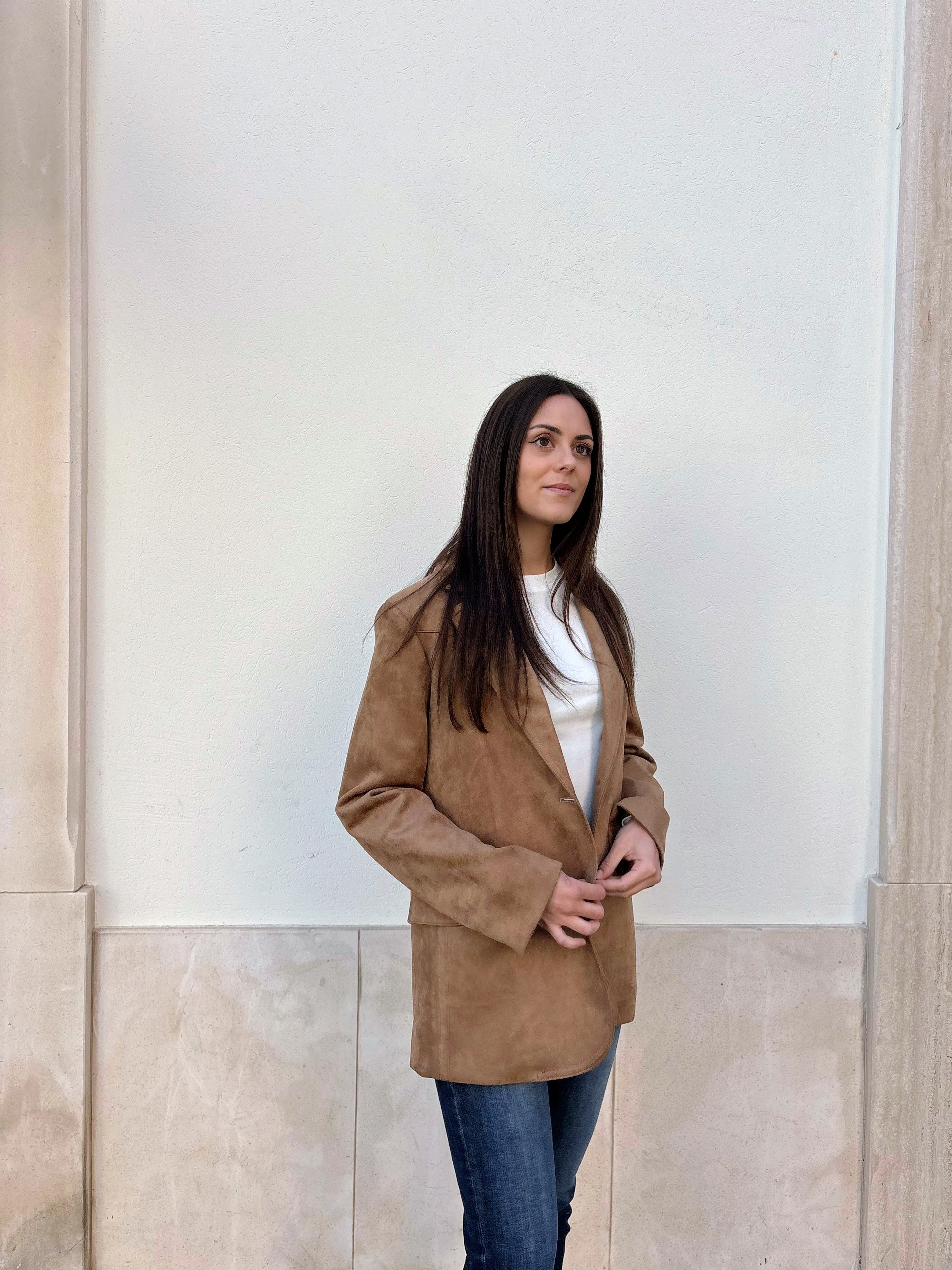 BLAZER CAMEL SUEDE