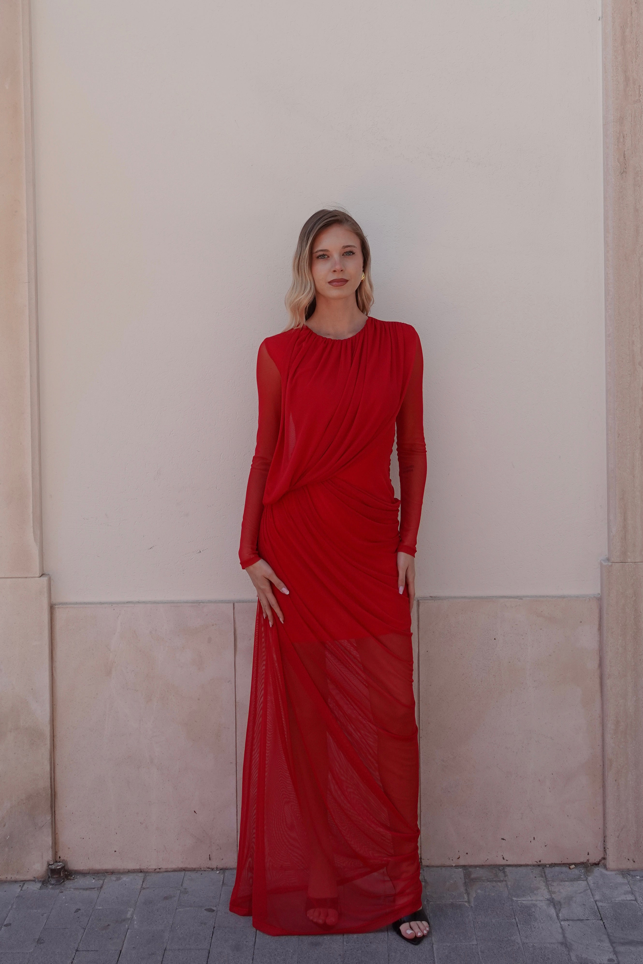 Red Flow Dress