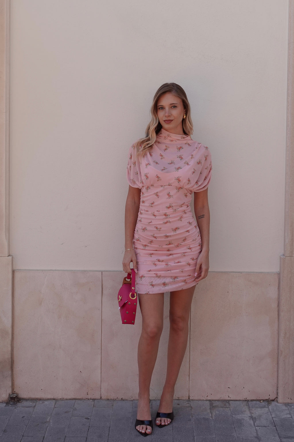 Abito Rose Drappeggiato