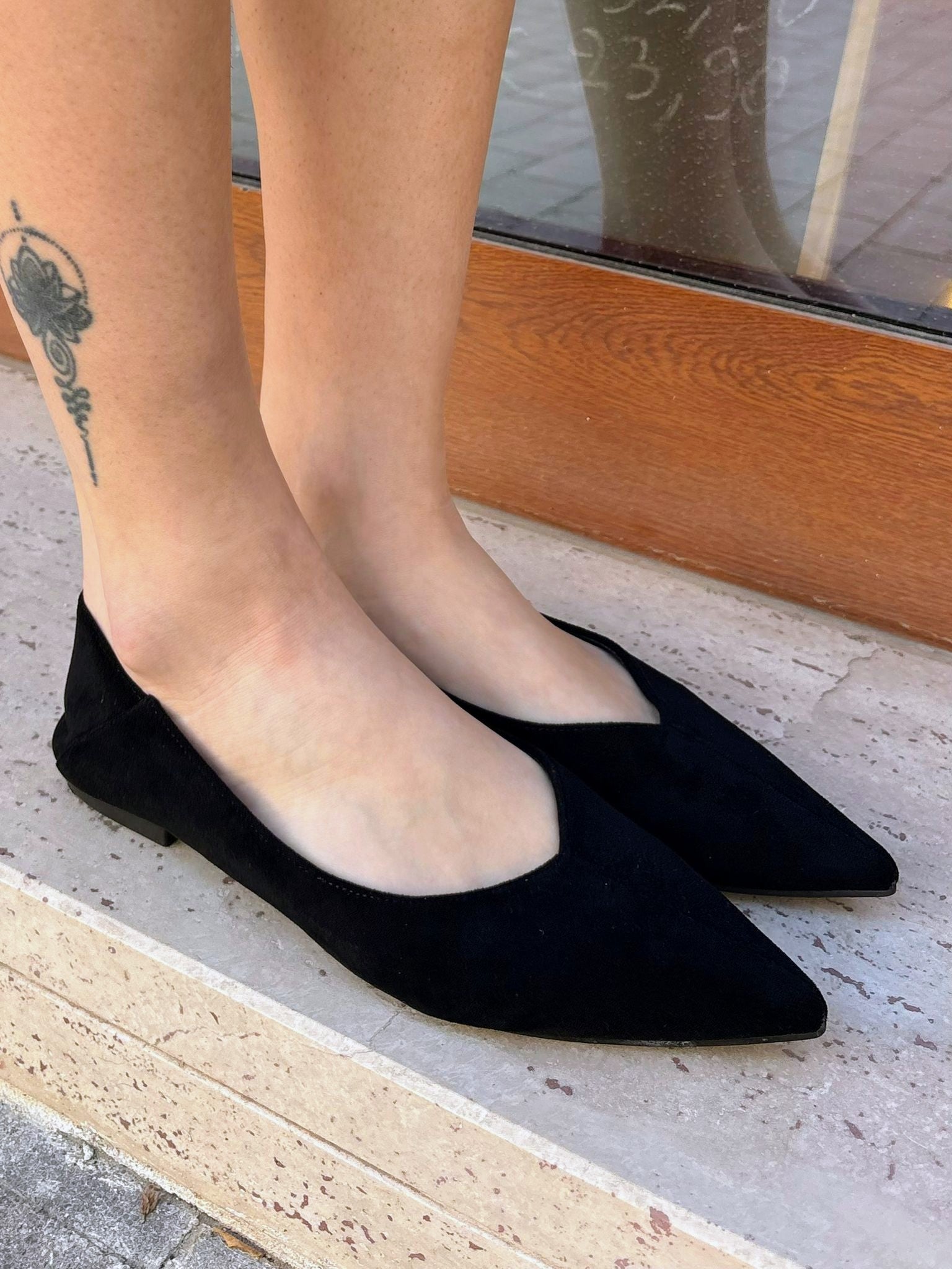 Ballerina Scamosciata Nera