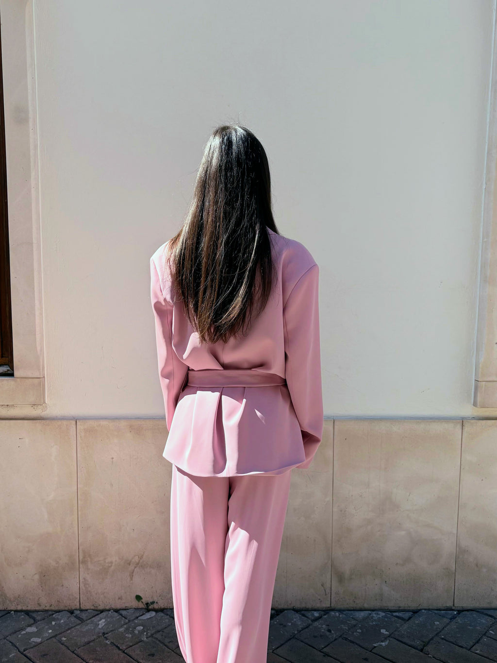 Tailleur Rosa con Fusciacca